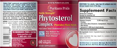 Double Strength Phytosterol Complex label