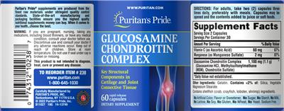 Glucosamine Chondroitin Complex label