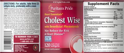 Heart Essentials Cholest Wise label