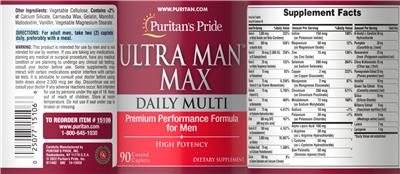 Ultra Man Max label