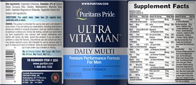 Ultra Vita Man label