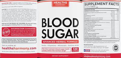 Blood Sugar label