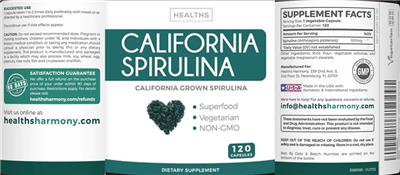 California Spirulina label