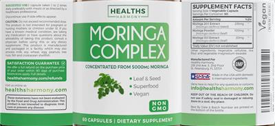 Moringa Complex label