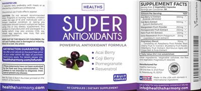 Super Antioxidants label