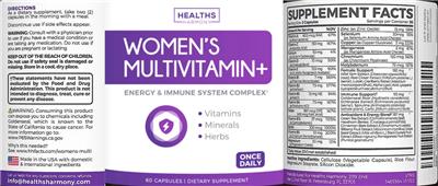 Women's Multivitamin+ label