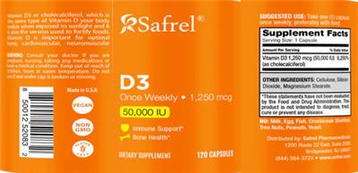 D3 50,000 IU 1,250 mcg label