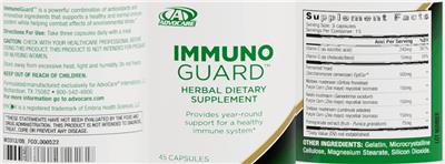 ImmunoGuard label