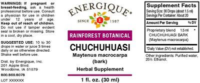 Chuchuhuasi label