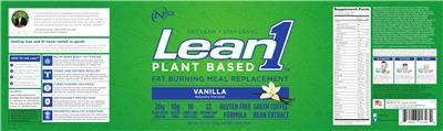 Lean1 Plant Based Vanilla label