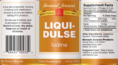 Liqui-Dulse Iodine label