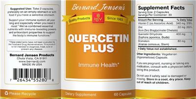 Quercetin Plus label