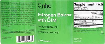 Estrogen Balance with DIM label