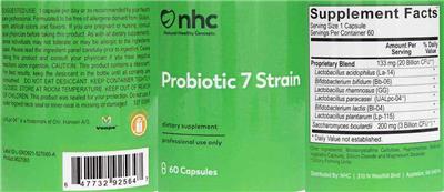 Probiotic 7 Strain label