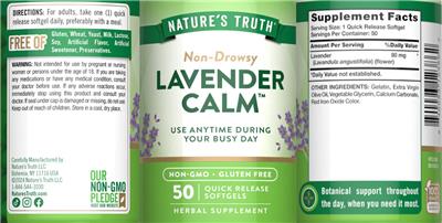 Lavender Calm label