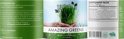 Amazing Greens label