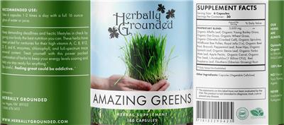 Amazing Greens label