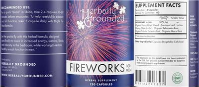 Fireworks for Men label
