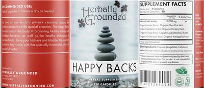 Happy Backs label