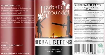 Herbal Defense label