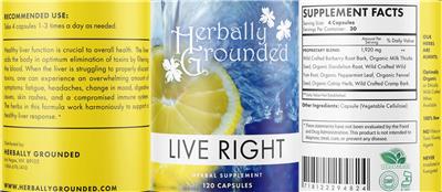 Live Right label
