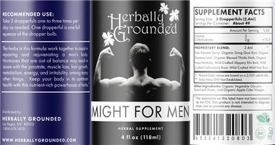 Might For Men label