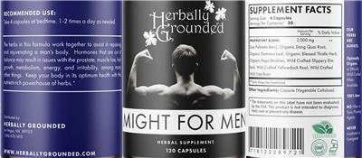 Might For Men label