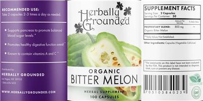 Organic Bitter Melon label