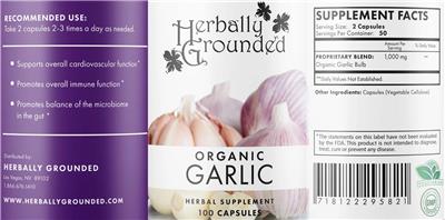 Organic Garlic label