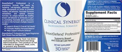BreastDefend Professional label