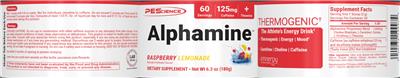 Alphamine Raspberry Lemonade label
