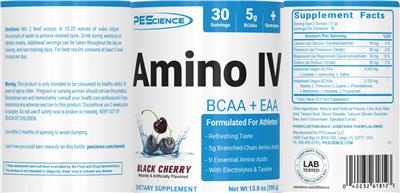 Amino IV Black Cherry label