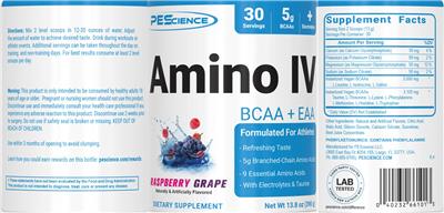 Amino IV Raspberry Grape label