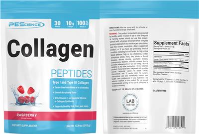 Collagen Peptides Raspberry label
