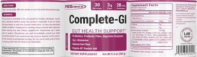 Complete-GI Unflavored label