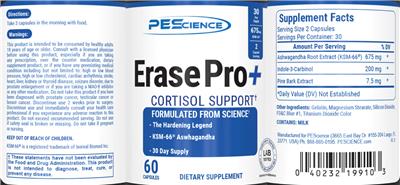 Erase Pro+ label