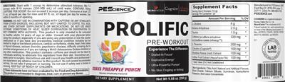 Prolific Guava Pineapple Punch label