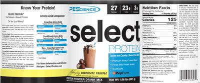 Select Protein Amazing Chocolate Truffle label