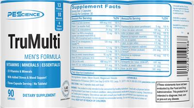 TruMulti Men's Formula label