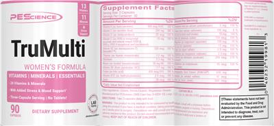 TruMulti Women's Formula label