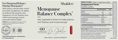 Menopause Balance Complex label