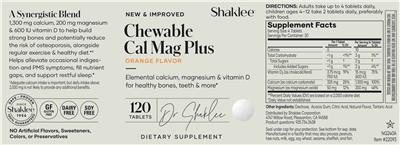 Chewable Cal Mag Plus Orange Flavor label