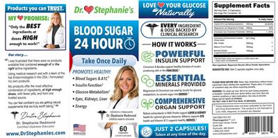 Blood Sugar 24 Hour label