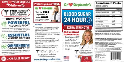 Blood Sugar 24 Hour Extra-Strength label