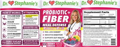 Probiotic + Fiber Drink Mix Berry Breeze label