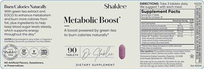 Metabolic Boost label