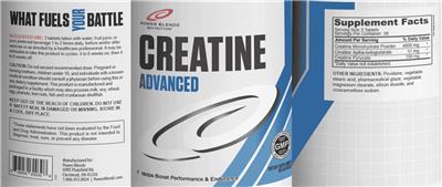 Creatine Advanced label
