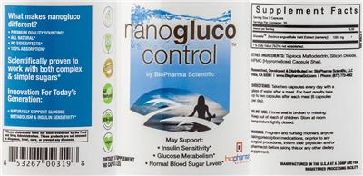 NanoGluco Control label