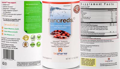 NanoReds10 Natural Berry label