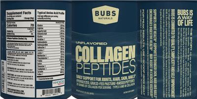 Collagen Peptides Unflavored label